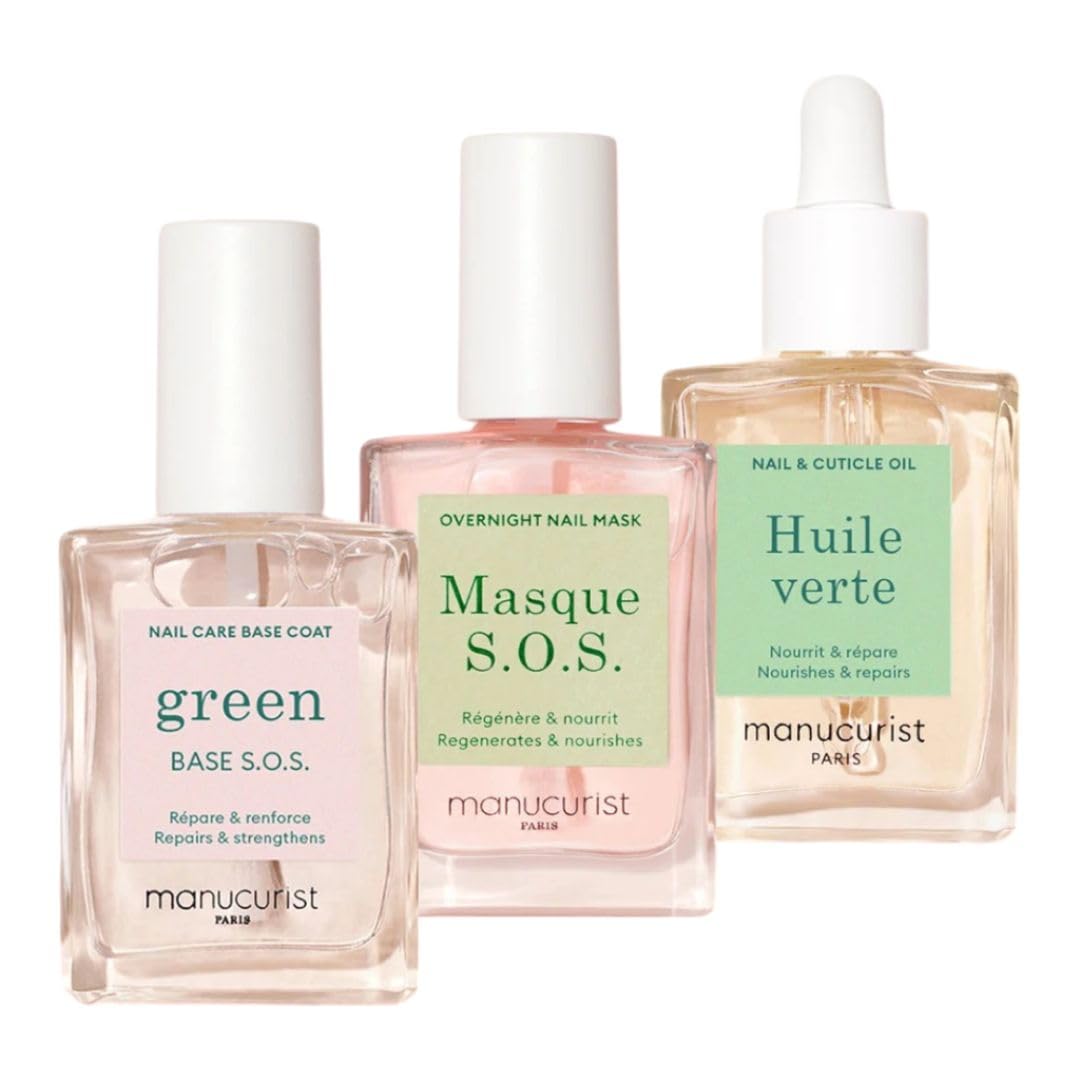 Manucurist rescue kit front packaging showing all three products and benefits