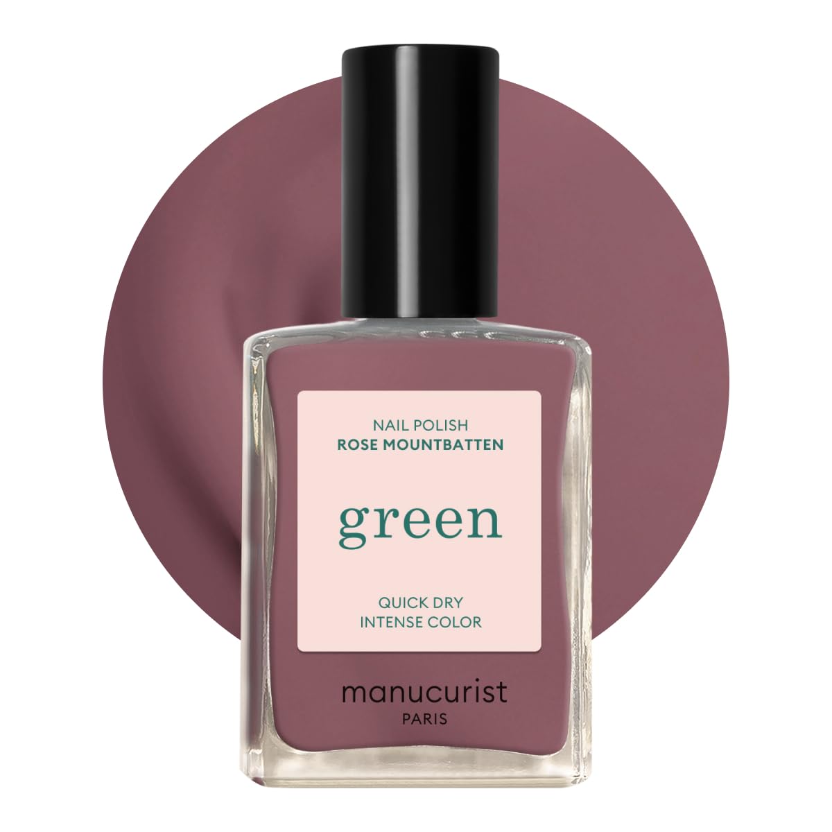 Manucurist bottle front view showing Rose Mountbatten color and glossy finish