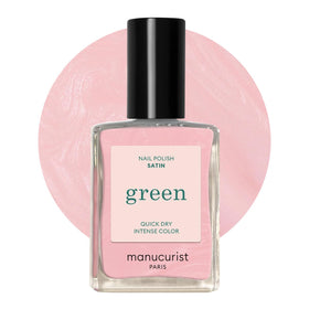 Manucurist front packaging showing Satin pale pink and plant-based benefits