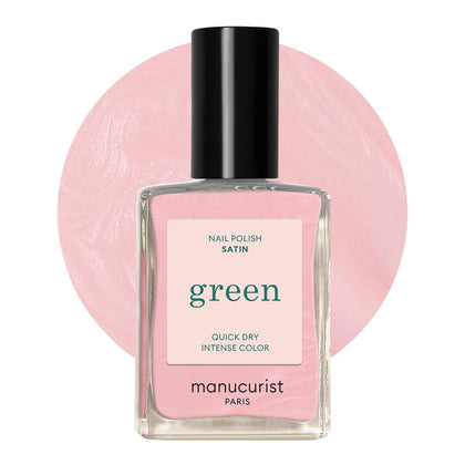Manucurist front packaging showing Satin pale pink and plant-based benefits