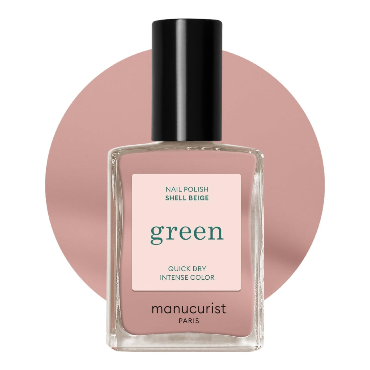 Manucurist bottle front packaging showing Shell Beige and benefits