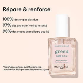 Manucurist brush applicator poised for precise nail strengthening