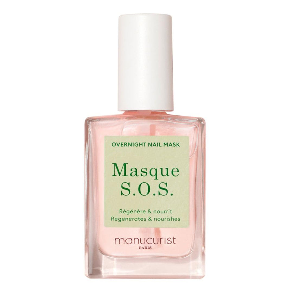 Manucurist front packaging showing compact treatment bottle and label benefit