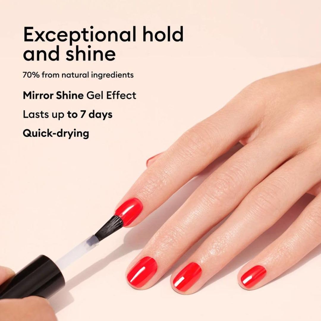 Manucurist texture gloss detail highlighting high-shine protective finish