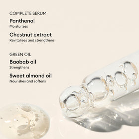 Close-up of Manucurist serum texture demonstrating fast absorption into keratin