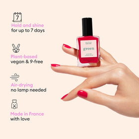 Manucurist Top Coat Sunshine droplet demonstrating glossy fast-dry finish