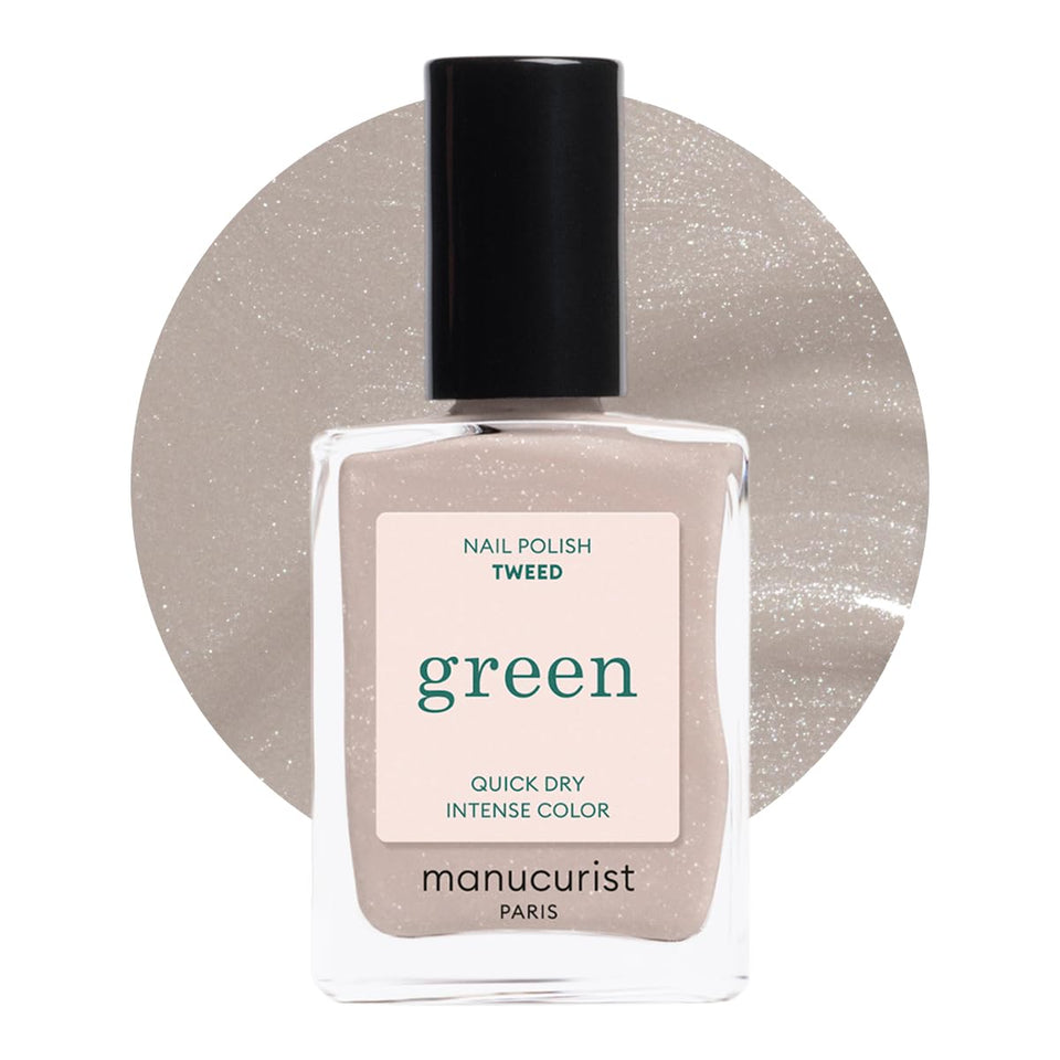 Manucurist Tweed front packaging showing label and eco credentials for clarity