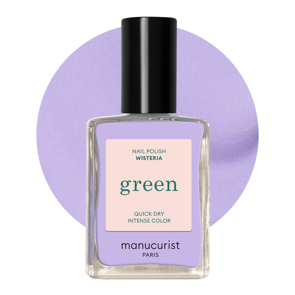 Manucurist Wisteria front bottle showing compact 15ml size and label benefit