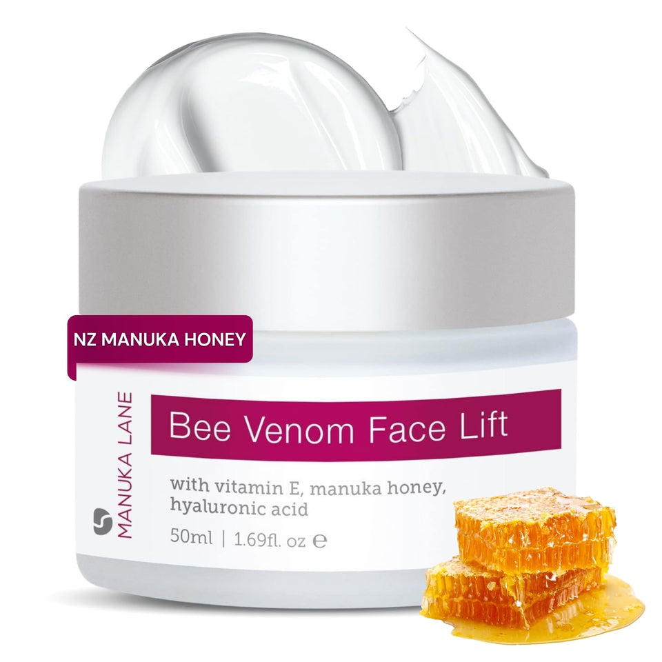 Manuka Lane front jar shot showing packaging and visible natural cream benefits