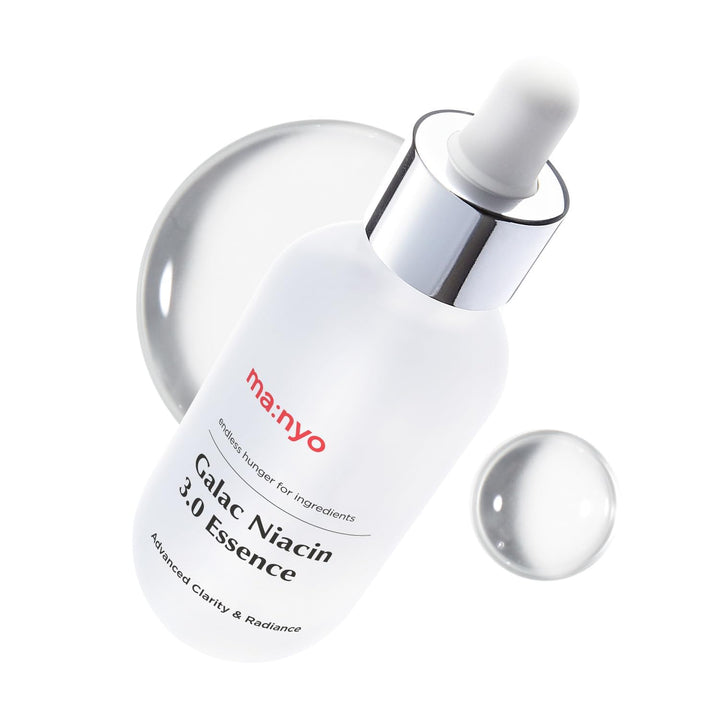 ma:nyo front packaging showing bottle and label, clear brightening benefit