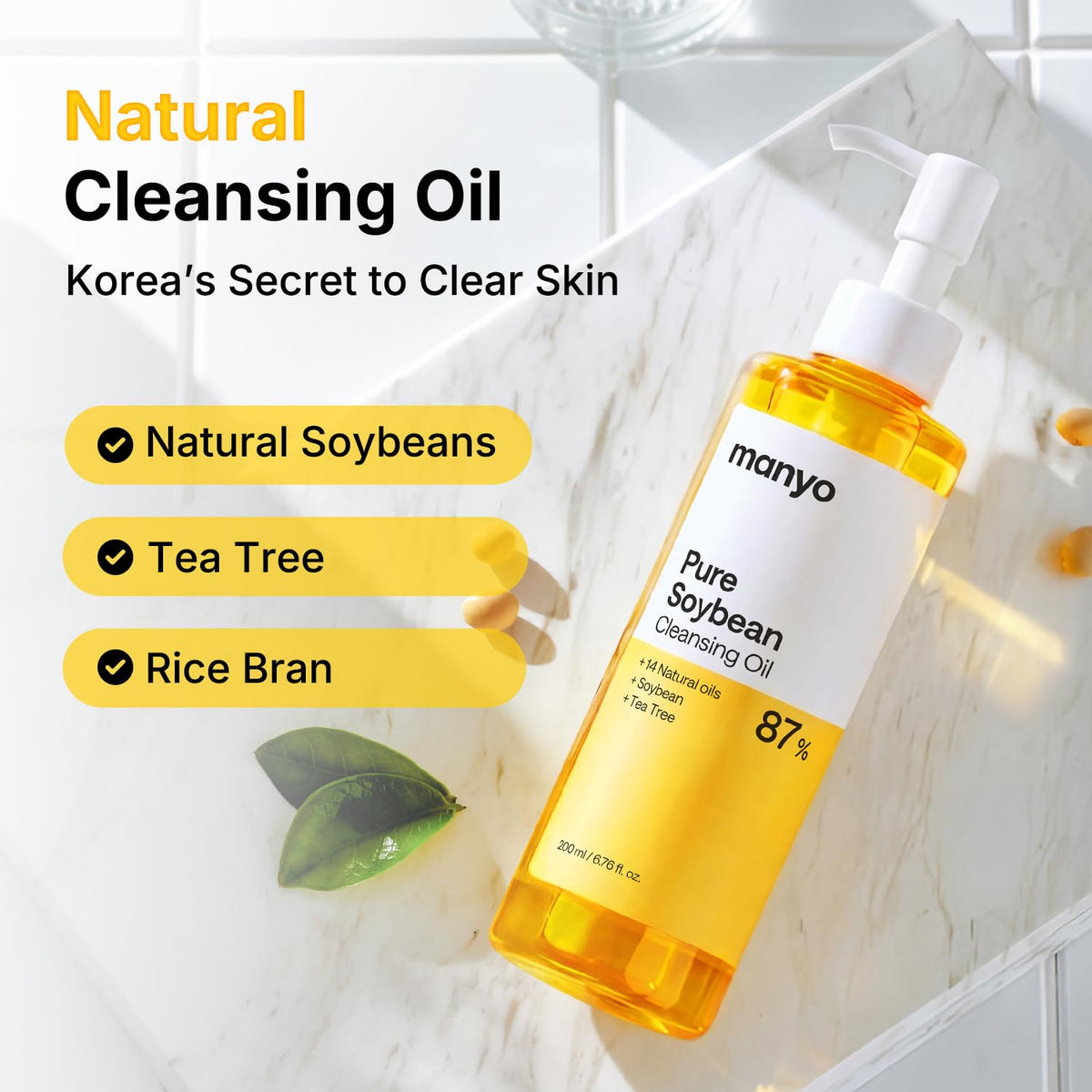 ma:nyo emulsified oil turning milky to show easy rinse and makeup removal