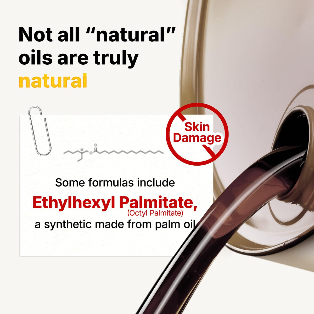 ma:nyo label closeup emphasizing ingredient list and dermatologist testing