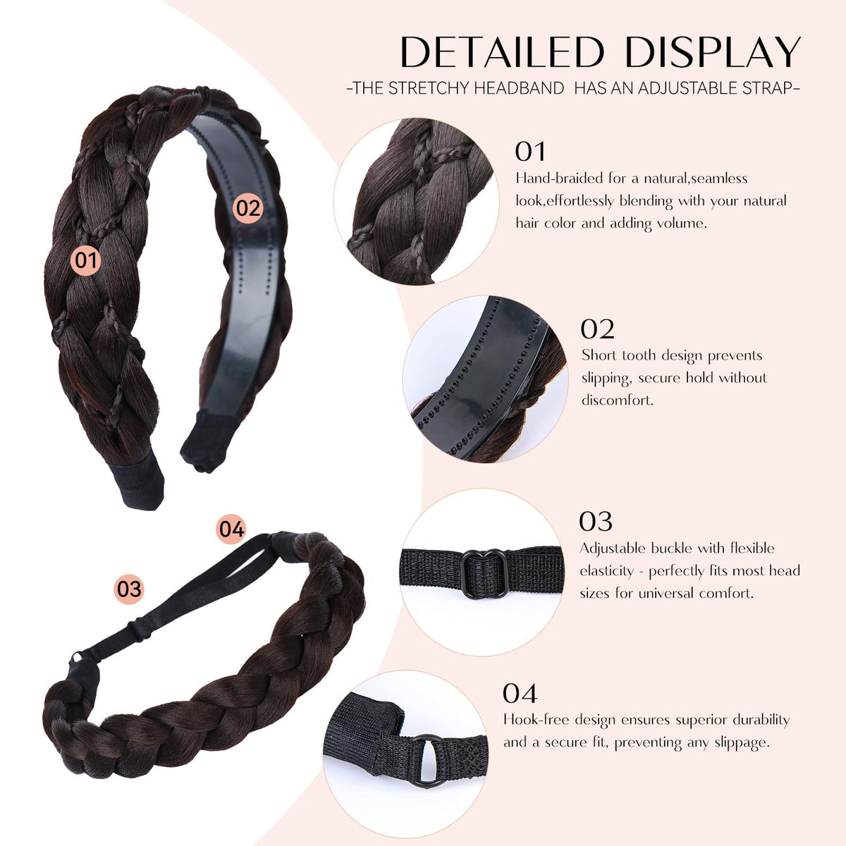 MaopaoBeauty teeth-band closeup demonstrating secure non-slip grip benefit