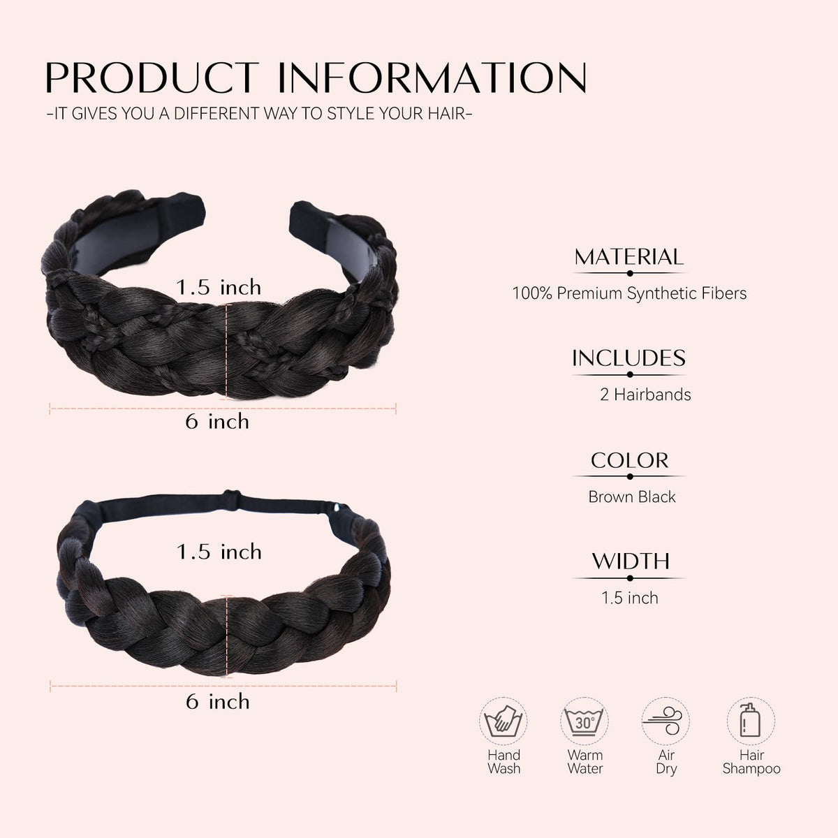 MaopaoBeauty toothed headband detail illustrating grip for secure hold during activity