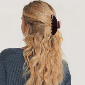 MAORULU clip used in half-up hairstyle showing elegant lift and stability