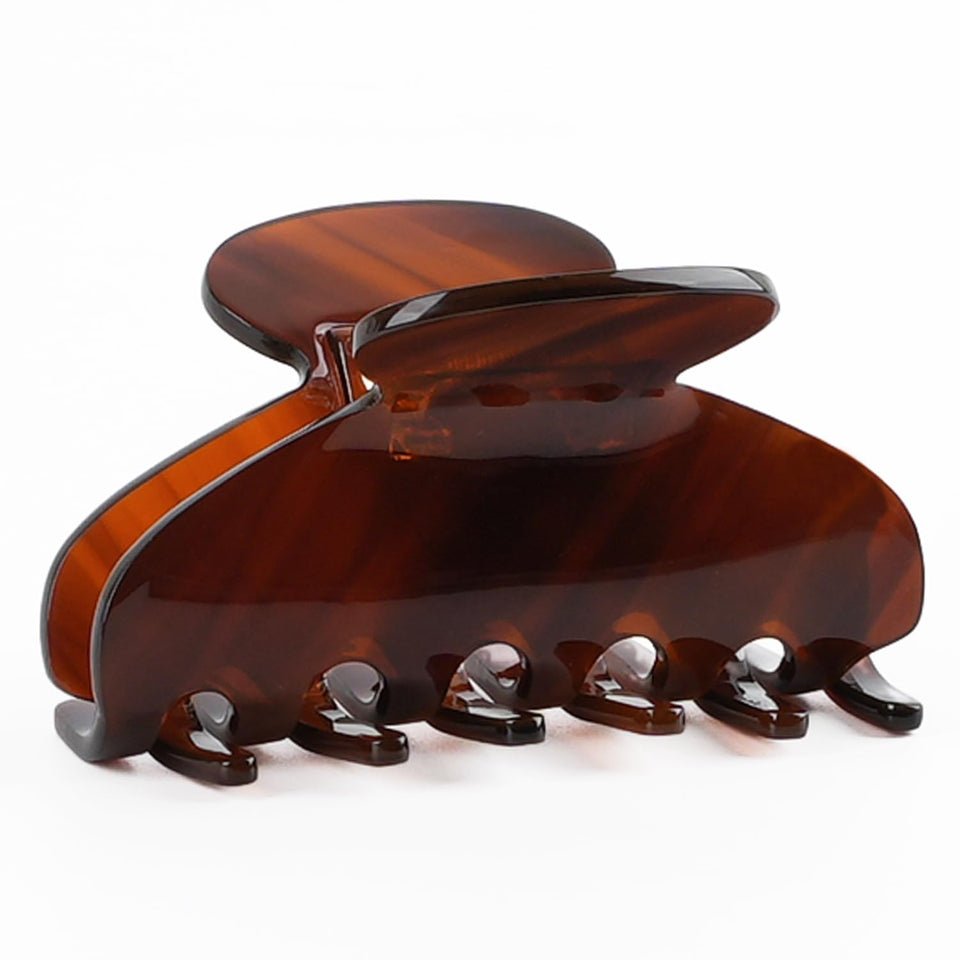 MAORULU front view of cherry red clip showing polished finish and shape for elegant hold