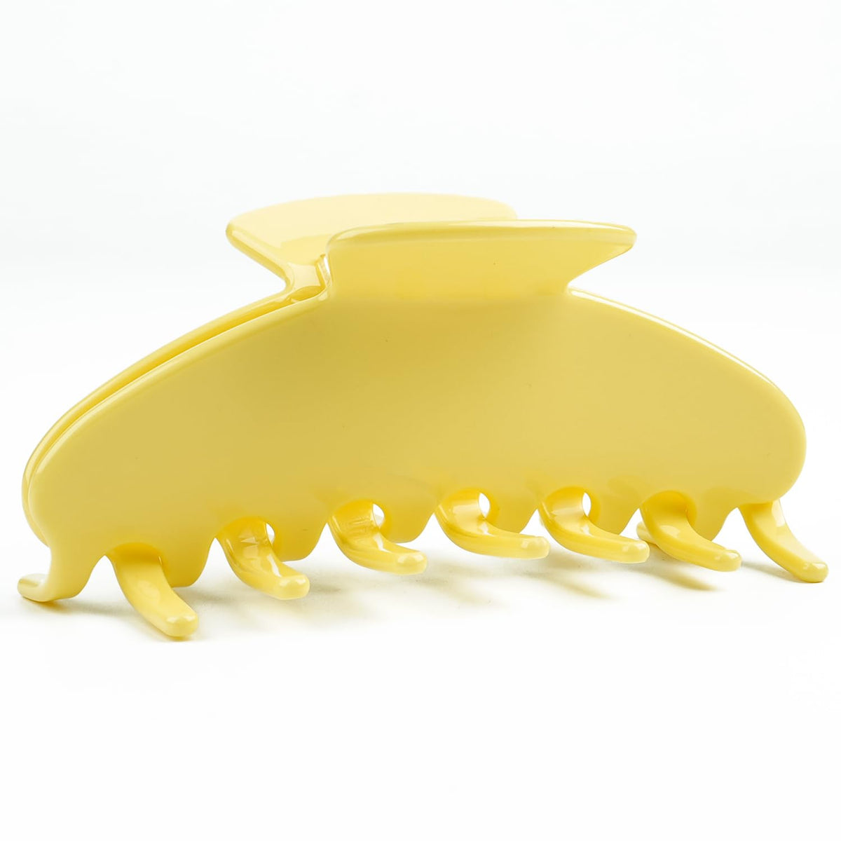 MAORULU front view lemon yellow clip showcases elegant shape and polished finish