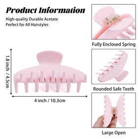 MAORULU detailed shot of jaw teeth showing non-slip grip for all hair types