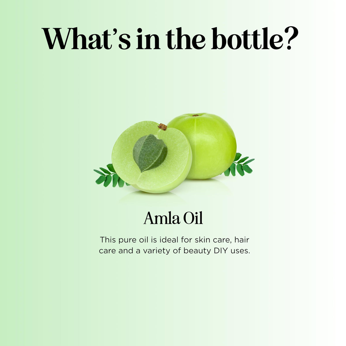 Maple Holistics amla oil drops on hands demonstrating easy application