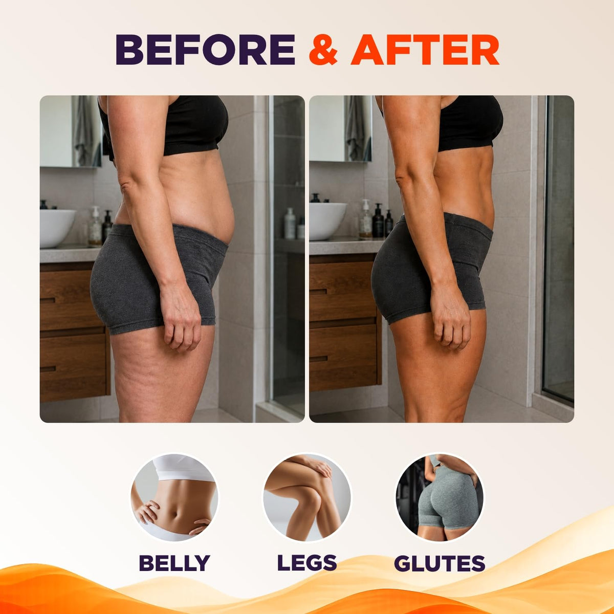 Maple Holistics being applied to stomach before workout to enhance sweat