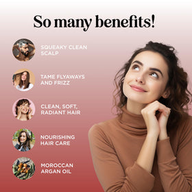 Maple Holistics label close-up highlighting argan oil and ingredient transparency