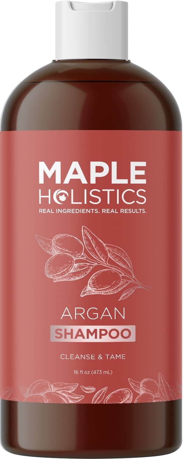 Maple Holistics front bottle showing label and benefits