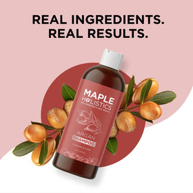 Maple Holistics bottle held in hand to show size and scale