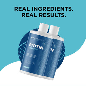 Maple Holistics shampoo staged in bathroom for everyday styling benefit