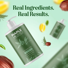 Maple Holistics stylized bathroom shelf scene conveying clean routine benefit