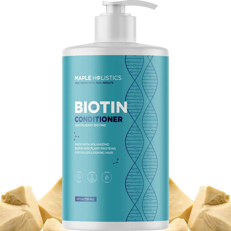 Maple Holistics front bottle showing brand and volumizing conditioner benefit