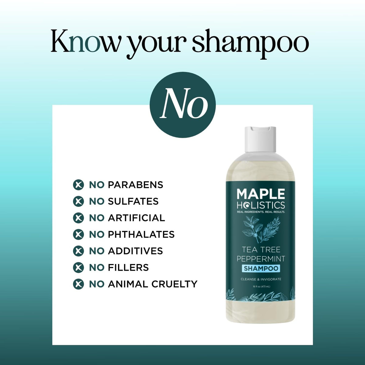 Maple Holistics bottle in shower illustrating easy rinse and refreshing cleanse