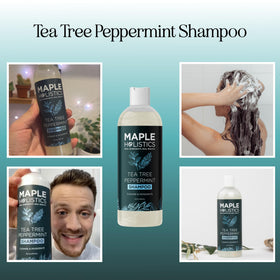 Maple Holistics label close-up highlighting natural ingredients and claims