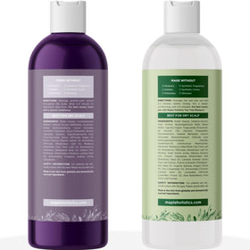 Maple Holistics bottles held to show scale and portability for travel convenience