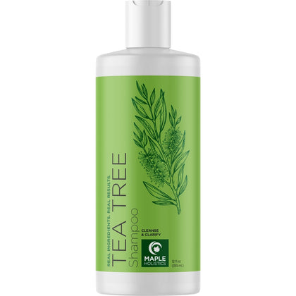 Maple Holistics front bottle showing label and clarifying benefit