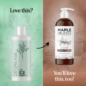 Maple Holistics product being applied to wet hair showing easy use