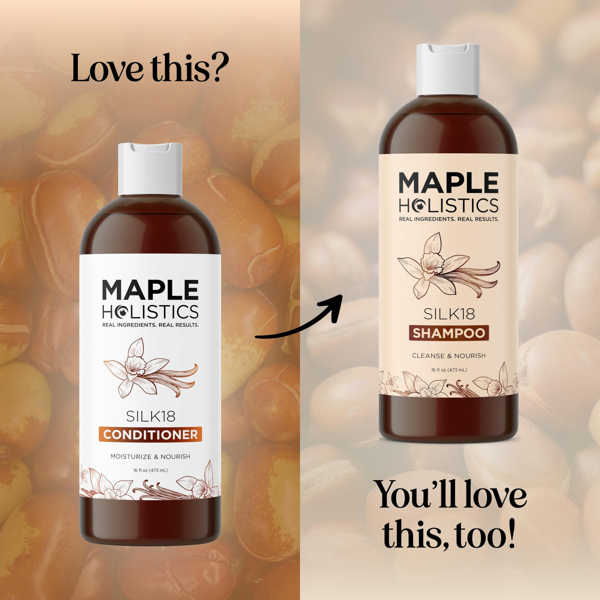 Maple Holistics conditioner being applied to curls for frizz control