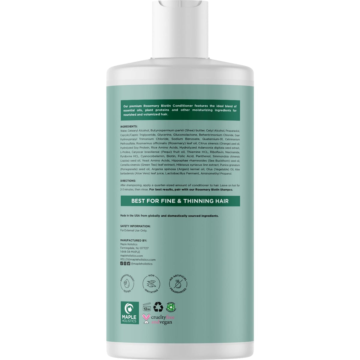 Maple Holistics bottle beside jojoba, shea and argan for nourishing oils