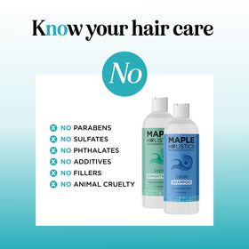 Maple Holistics conditioner bottle label view showing hydrating formula