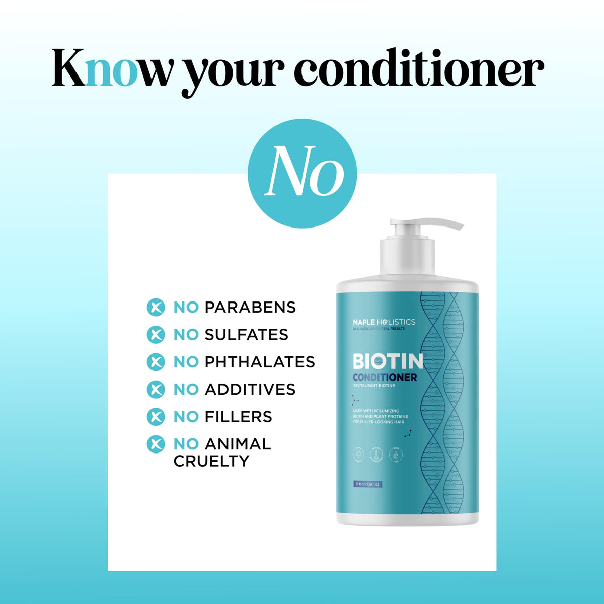 Maple Holistics conditioner being applied in shower for easy detangling