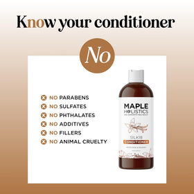 Maple Holistics conditioner as part of shower routine for hydrated hair