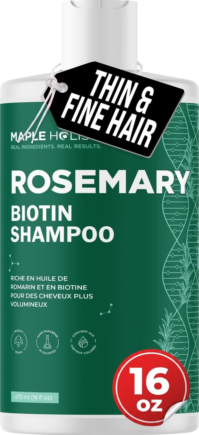 Maple Holistics front bottle showing volumizing shampoo benefits