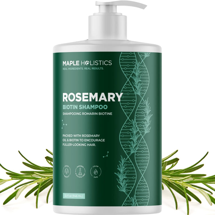 Maple Holistics front label showing 32 oz bottle and product benefits