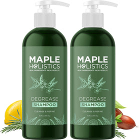 Maple Holistics front packaging showing clarifying shampoo benefits