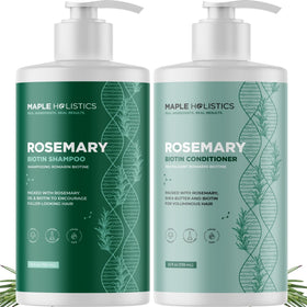 Maple Holistics front packaging view showing volumizing shampoo and conditioner benefits