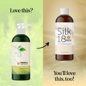 Maple Holistics before and after hair comparison showing reduced oil