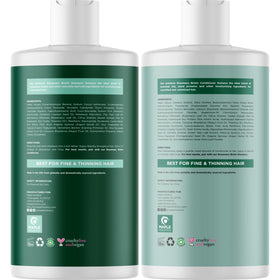 Maple Holistics hair before and after styling shows improved volume and body