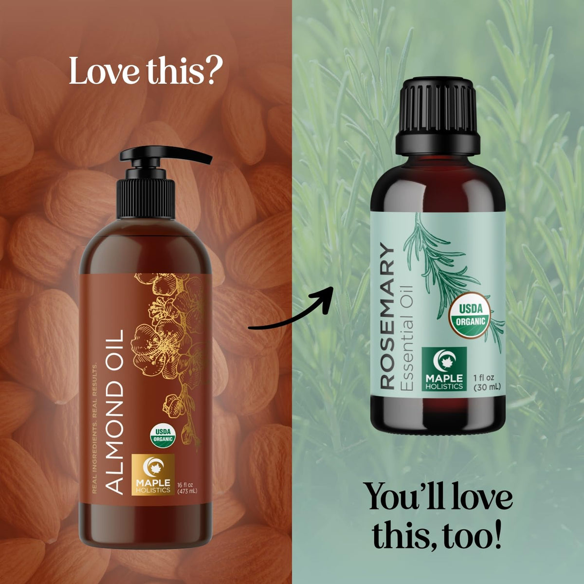 Maple Holistics oil used in hair treatment improving manageability