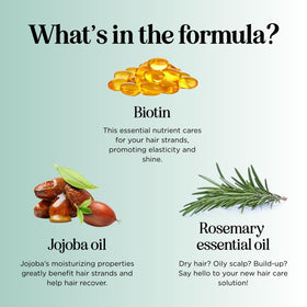 Maple Holistics hand pouring shampoo into palm for easy application benefit
