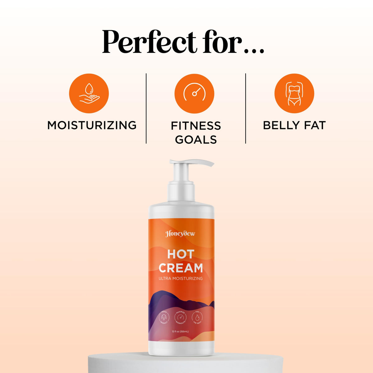 Maple Holistics bottle in hand showing 12 fl oz scale