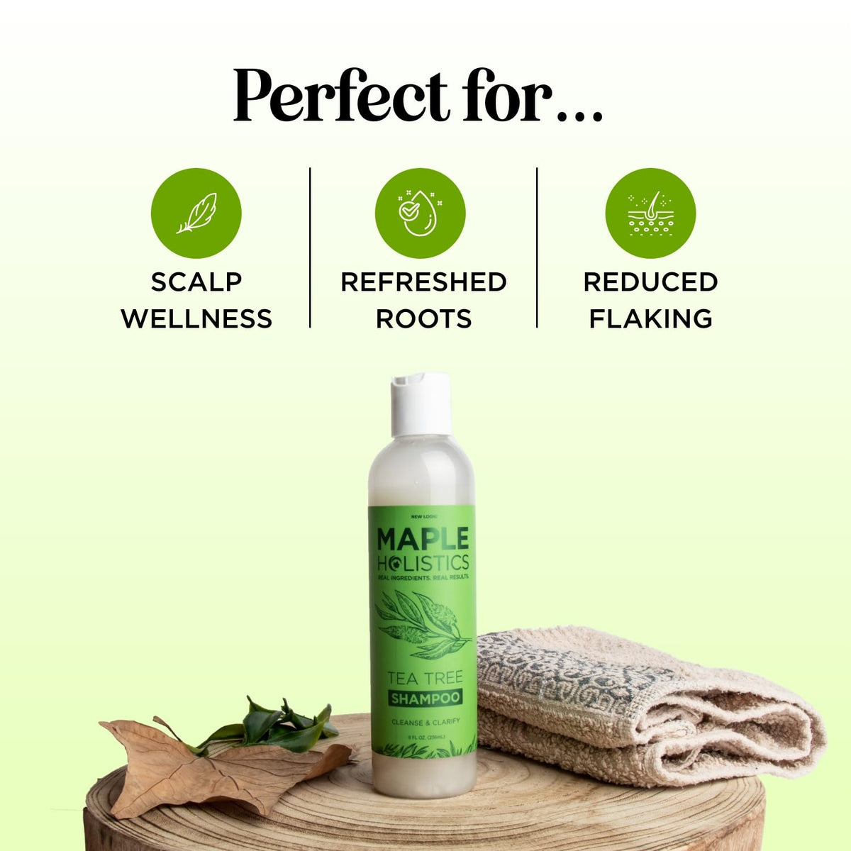 Maple Holistics bottle in bathroom lifestyle setting for daily use